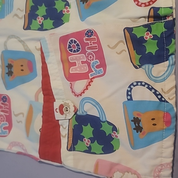 Butter-Soft Multicolor Christmas Cocoa Mug Scrub Top - Picture 4 of 6